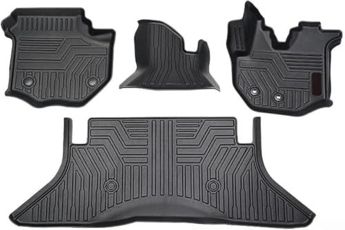 【SunYard】ハイエース200系適合 標準 ボディー トランクマット ラゲッジマット 立体カーマット 防水 滑り止め TPE素材 車種専用設計 保護パーツ ブラック (フロアマット(標準))as