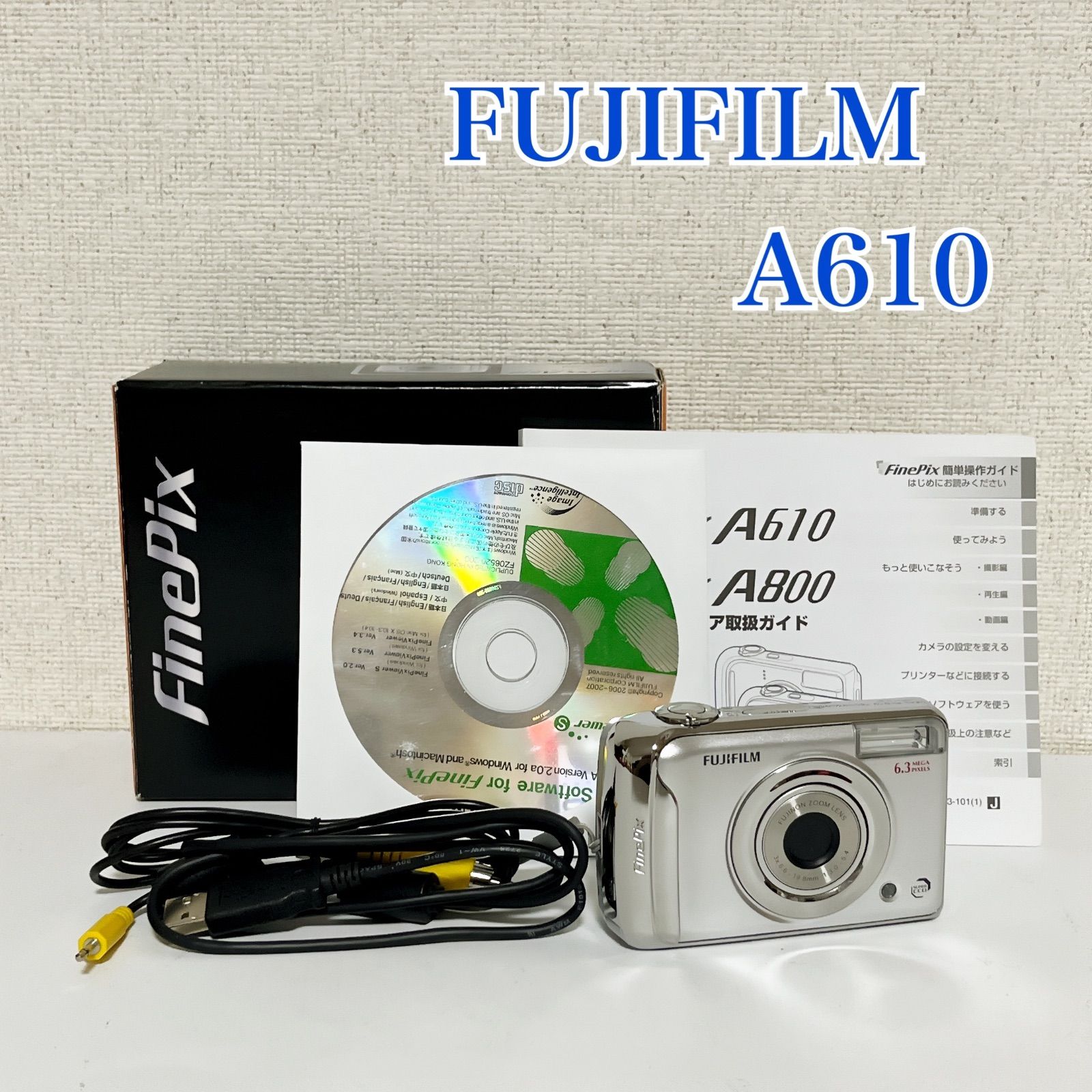 [Box and Accessories/Operation Confirmed] FUJIFILM FinePix A610 Fujifilm Old Computer DigiRetro Digital Camera AA Battery Powered Y2K Heisei Retro Current Product