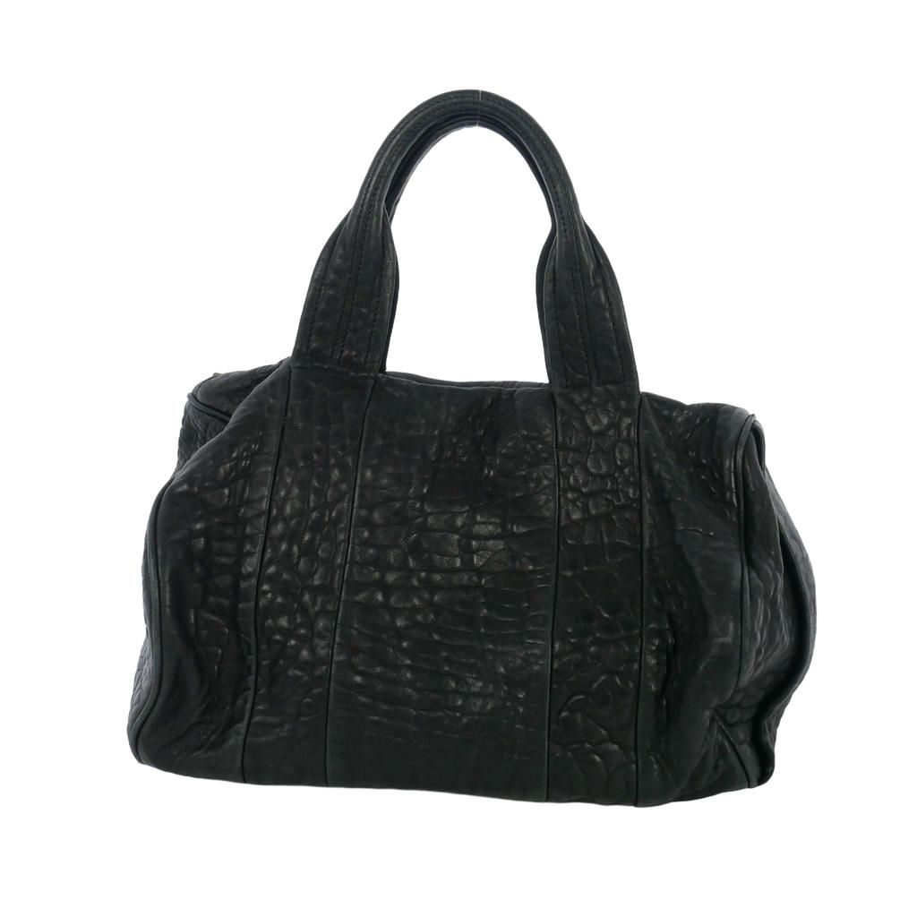 アレキサンダーワン ALEXANDER WANG Rocco スタッズ レザーボストンバッグ 黒 ブラック