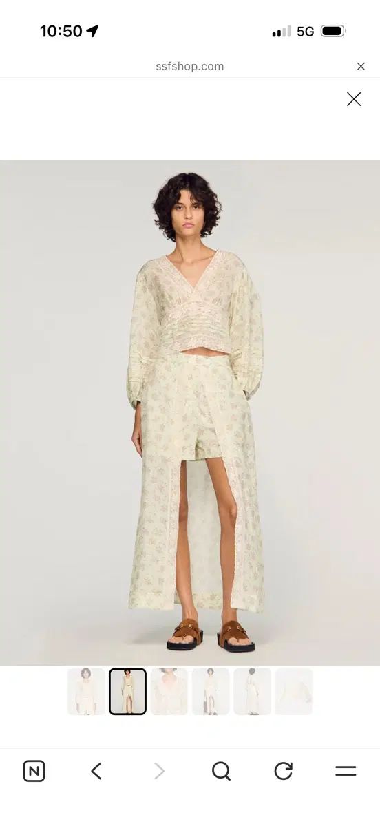 SANDRO 花柄 クロップド トップス & ラップ スカート 新品 26,888円