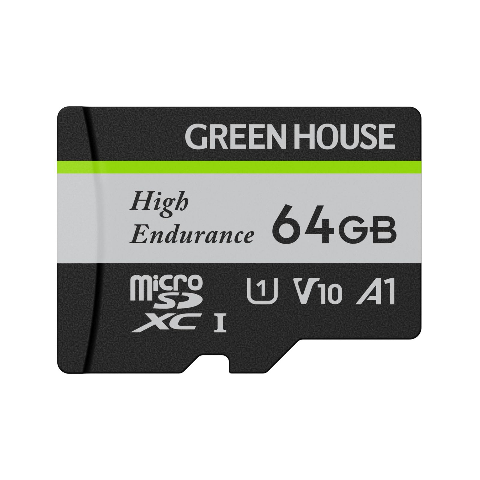 グリーンハウス microSDXC 64G 防犯カメラ/監視カメラ/ドラレコ向け 防水 UHS-I V10 A1 電源遮断対策済 GH-SDM-WA64G [64GB] 12,074円