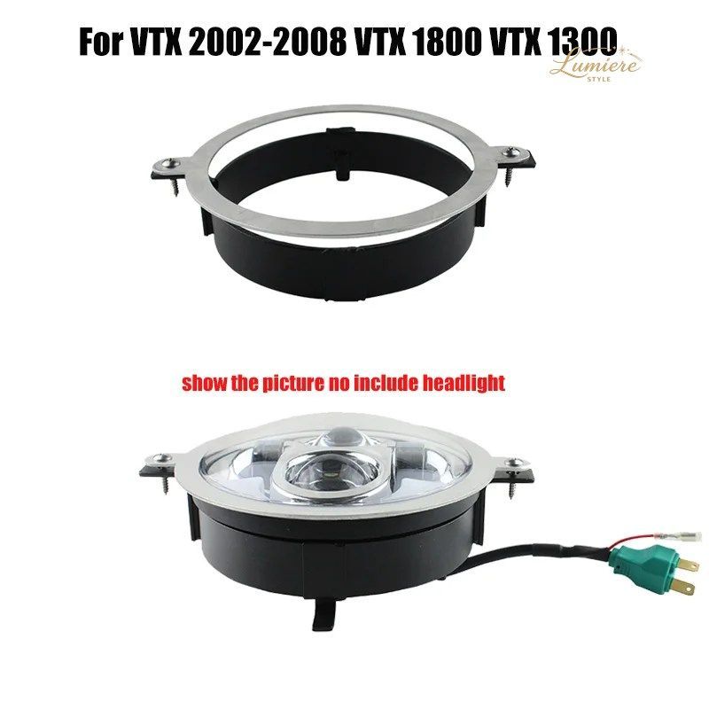 ホンダ VTX 2002-2008 VTX 1800 VTX 1300 オートバイ用プロジェクター LED 5.75インチ ヘッドライト取り付けブラケットリング
