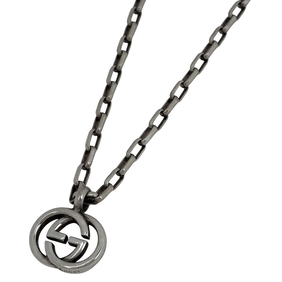 グッチ GUCCI ネックレス インターロッキングG シルバー925 シルバー レディース 【中古】