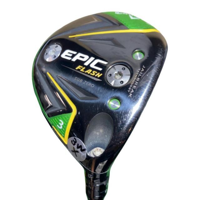 【中古】 キャロウェイ EPIC FLASH SUBZERO 3W フェアウェイウッド FW 純正特注シャフト (フレックスX) メンズ 男性用 右利き 右用 Cランク ゴルフクラブ