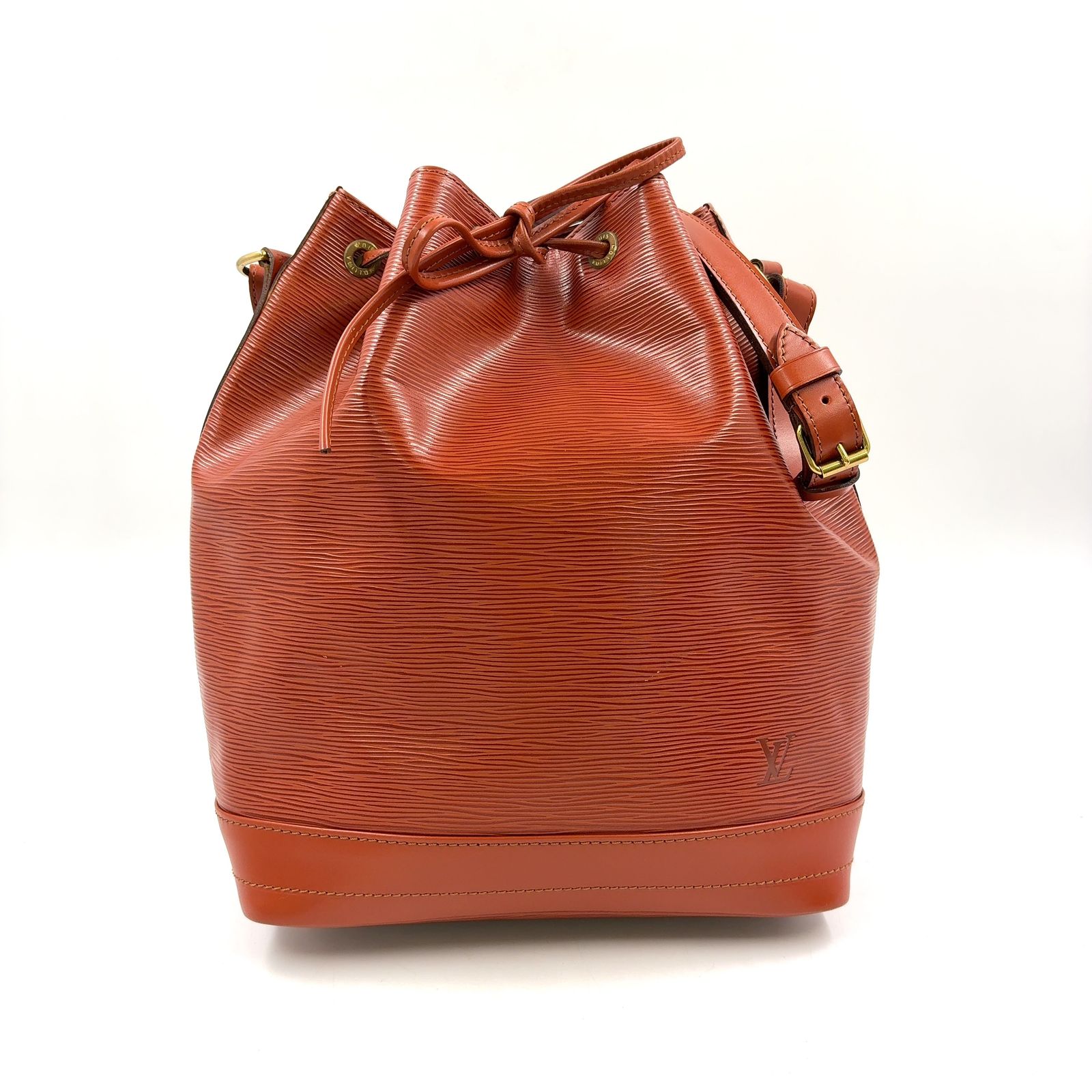 【新着】LOUIS VUITTON プチノエ エピ ケニアブラウン レザー ブラウン ショルダーバッグ ゴールド M44103