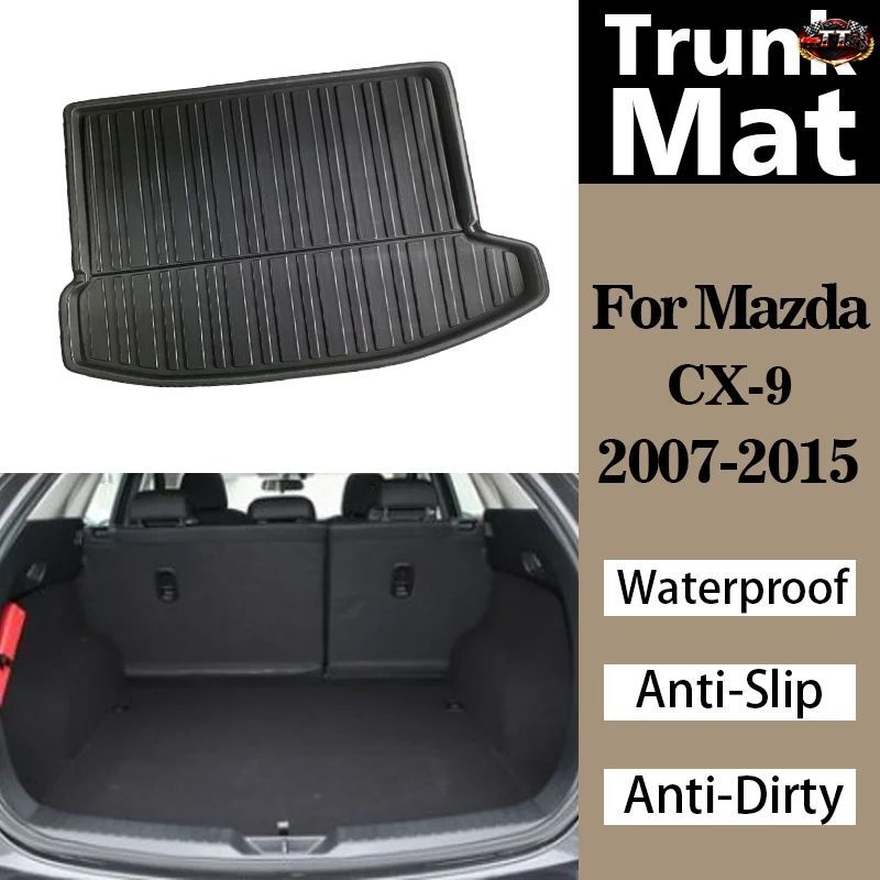 車のトランクマット マツダ CX-9 CX9 2007 2008-2015 車用リア防水ブーツカーペットパッド リアカーゴフロアマット 滑り止め 防汚