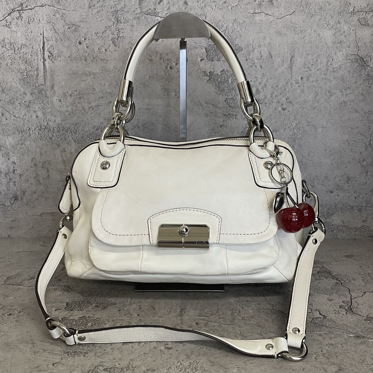 COACH Y2K Kristin White Leather Shoulder Bag コーチ 2way ショルダーバッグ クリスティン レザー 白 ホワイト 9,120円