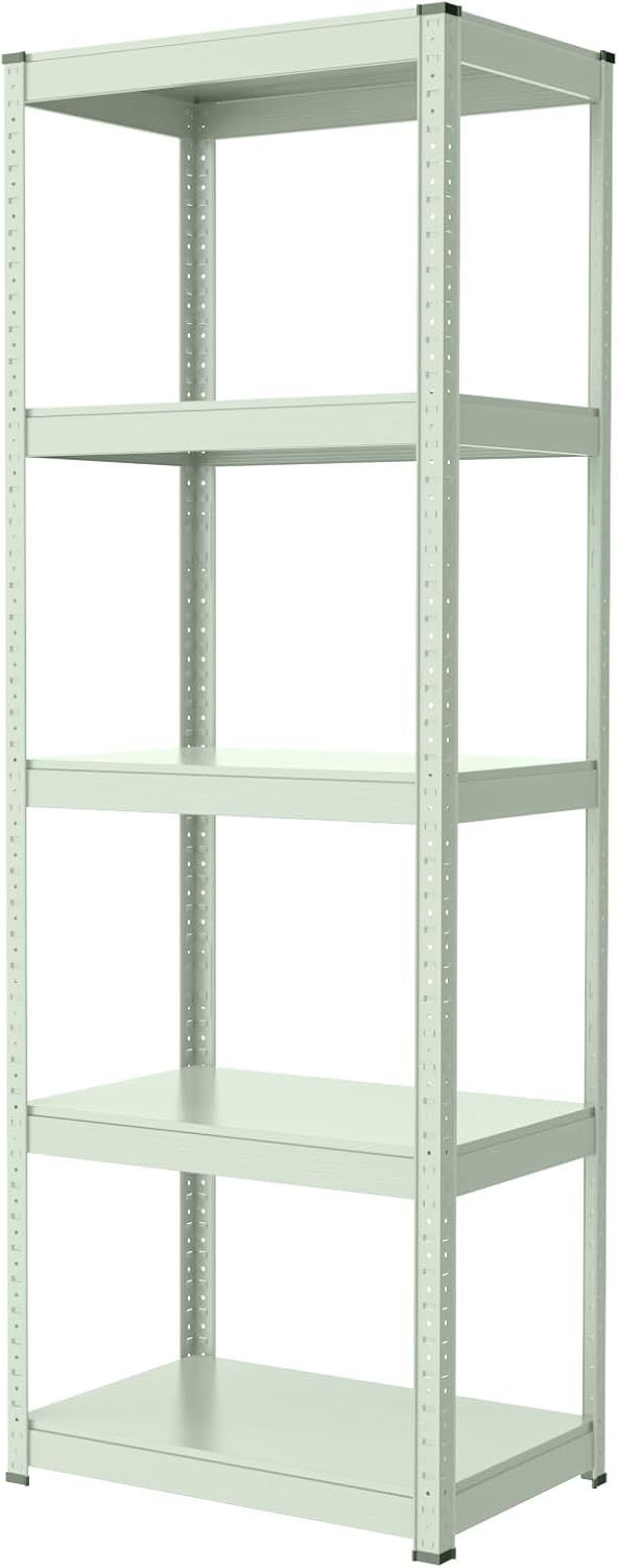 Umimileユミマイル スチールラック 幅60cm 5段 メタルシェルフ グリーン 奥行40cm 高さ171cm 耐荷重120kg/段 キッチン リビング クローゼット 整理整頓 収納力抜群 10,094円