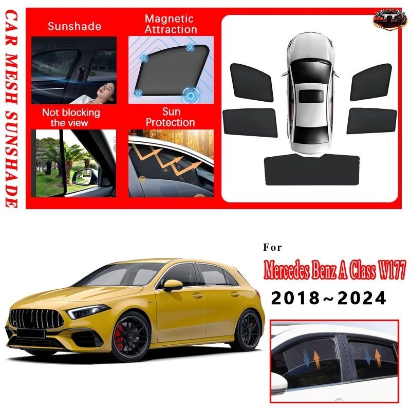 メルセデスベンツ Aクラス W177 ハッチバック 2018~2024 車用サンシェードカバー、サンバイザー、サンシールド
