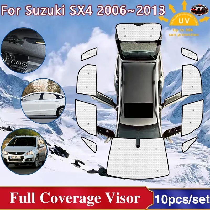 フルカバーサンバイザー SX4 ハッチバック GY EY RW 2006~2013 フロントガラスサンプロテクションバイザー 2007 2008