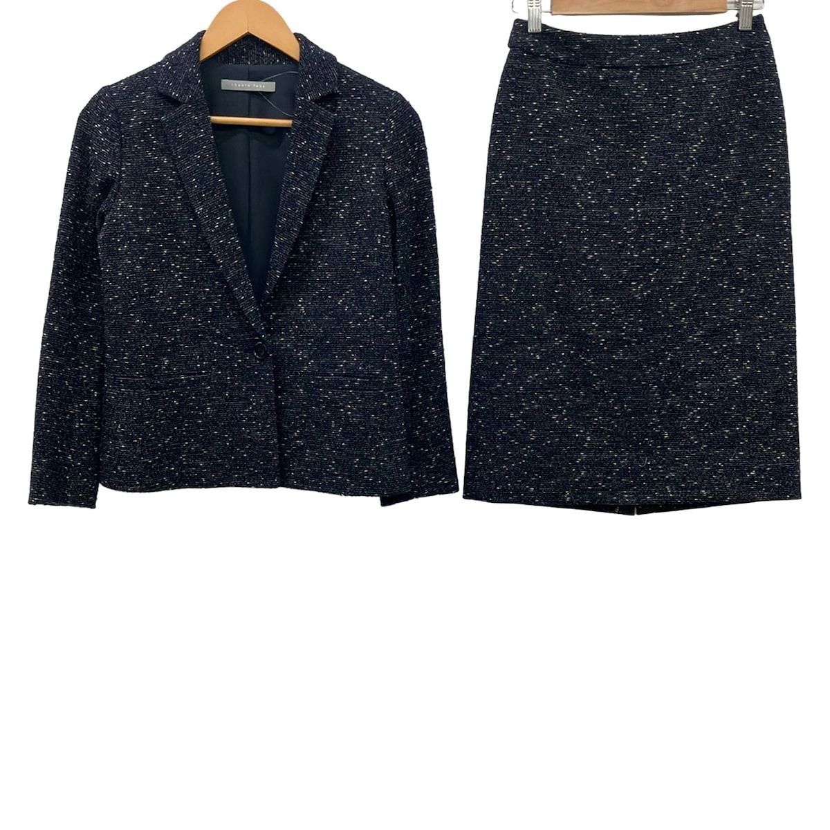 theory luxe(セオリーリュクス) スカートスーツ レディース新品同様 - 黒×白