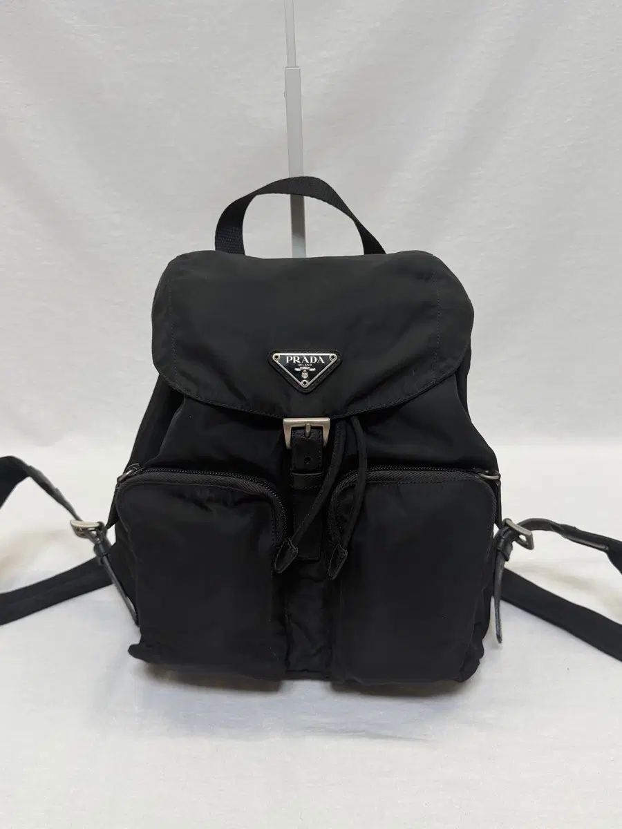 正規品 PRADA プラダ ポコノ ナイロン ツーポケット スモール バックパック ブラック
