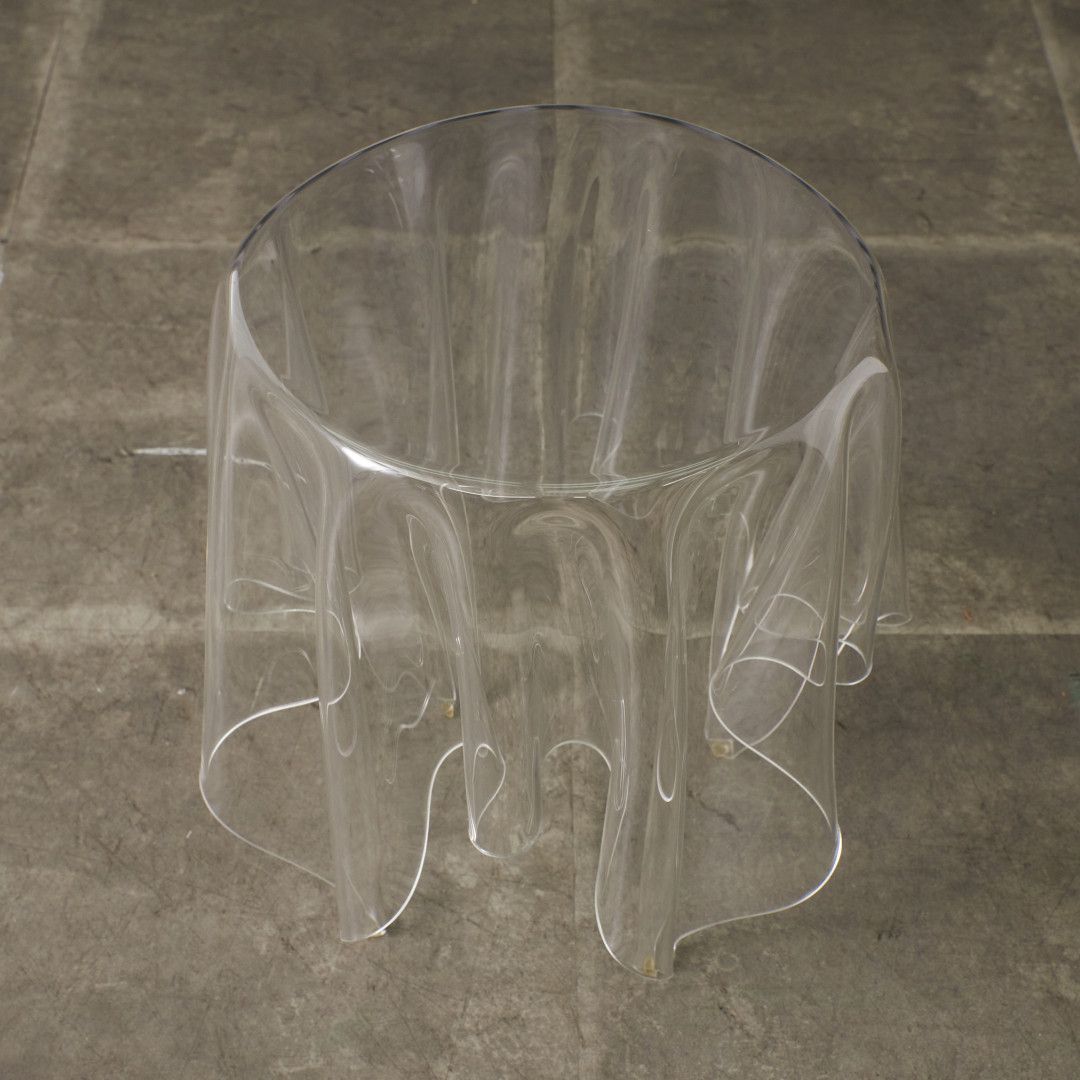 essey エッセイ Illusion アクリル 飾り台 サイドテーブル ヴィンテージ John Brauer 透明 花台 スタンド イリュージョン 北欧 103415