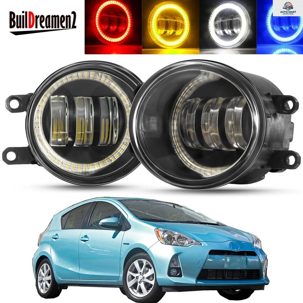 トヨタ プリウス プラス C V 2011 - 15 用 エンジェルアイ フォグライト アセンブリ 30W 車用 LED レンズ DRL フォグ ドライビング ランプ