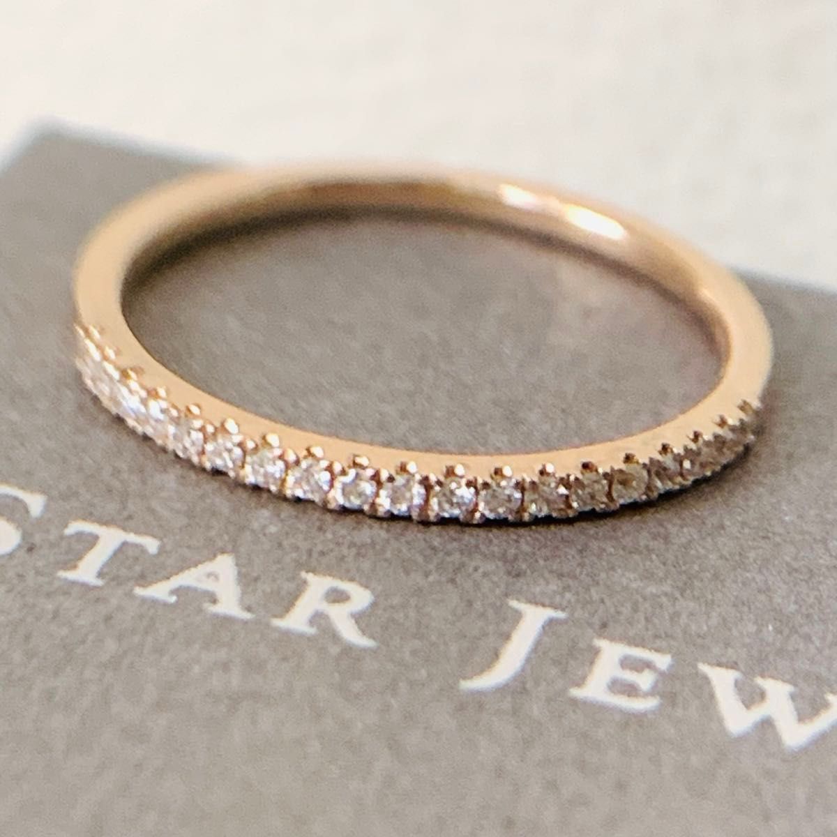 美品 k18 ダイヤモンド エタニティ STARJEWELRY 8号 ピンクゴールド