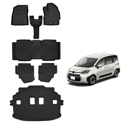 H★新型 シエンタ 10系 MXP 7人乗り用 専用 フロアマット+セカンドマット+ラゲッジマット 専用設計 SIENTA 10系 MXPC10G MXPL10G MXPL15G 3D立体 防水 カーマット TPE材質 保護 耐汚れ 滑り防止 アクセサリー カ