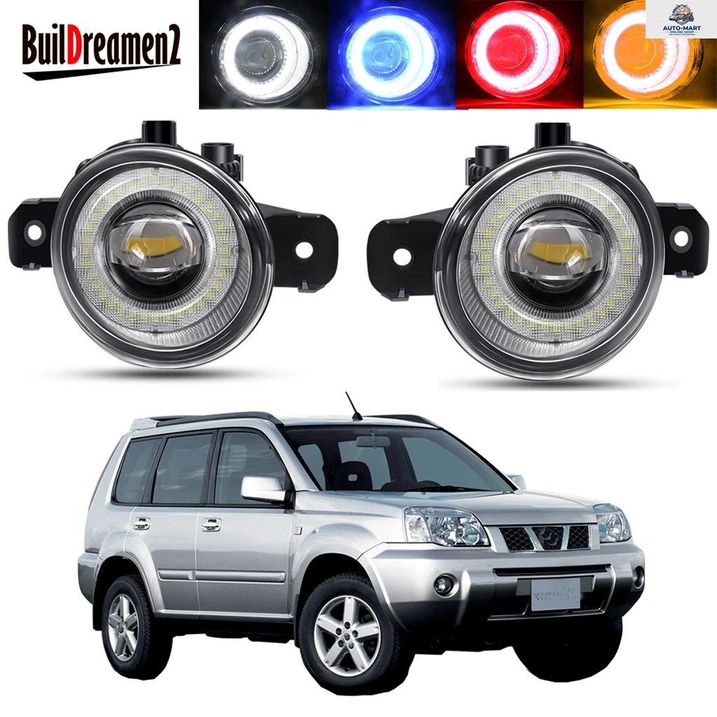 日産エクストレイルT302001～2006年式用エンジェルアイフォグランプアセンブリ2個セット30W左右LEDレンズフォグランプデイタイムランニング