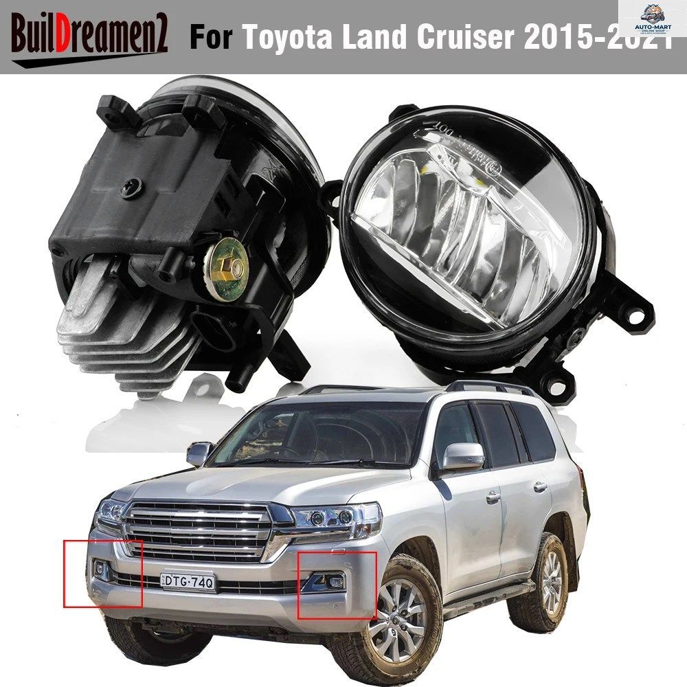 2 X 30W 6000LM LEDフォグライトアセンブリ CANBUS カーフォグランプ ハイ トヨタ ランドクルーザー 2015 - 21 5,879円