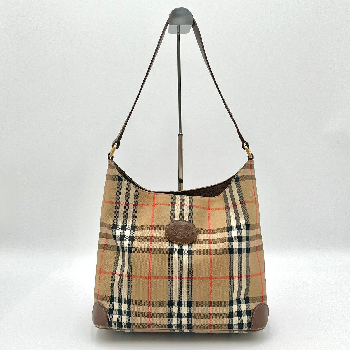 美品◎Burberry バーバリー ノヴァチェック ショルダーバッグ キャンバス×レザー Burberry's