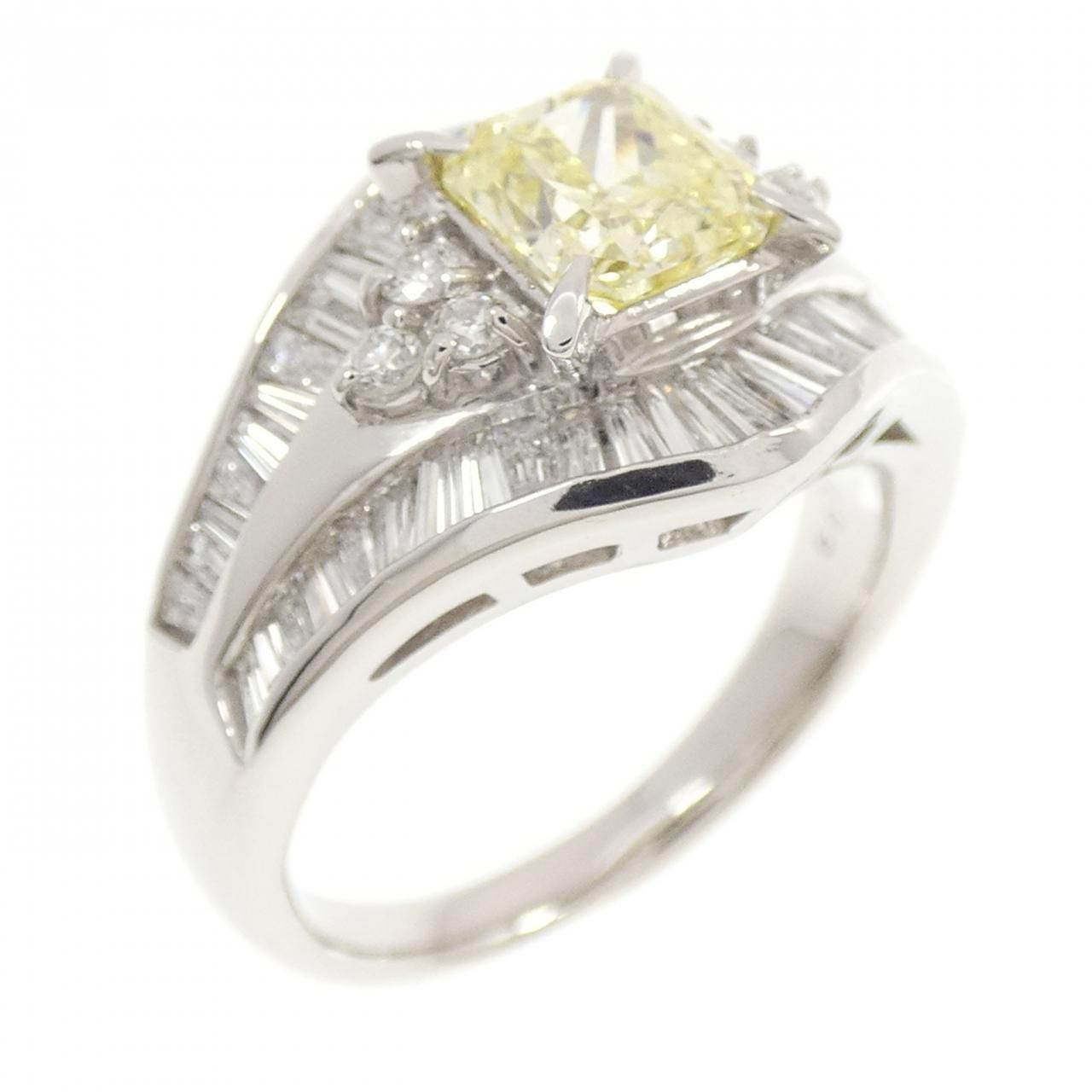 PT900 ダイヤモンド リング 1.113CT FY I1 ファンシーカット