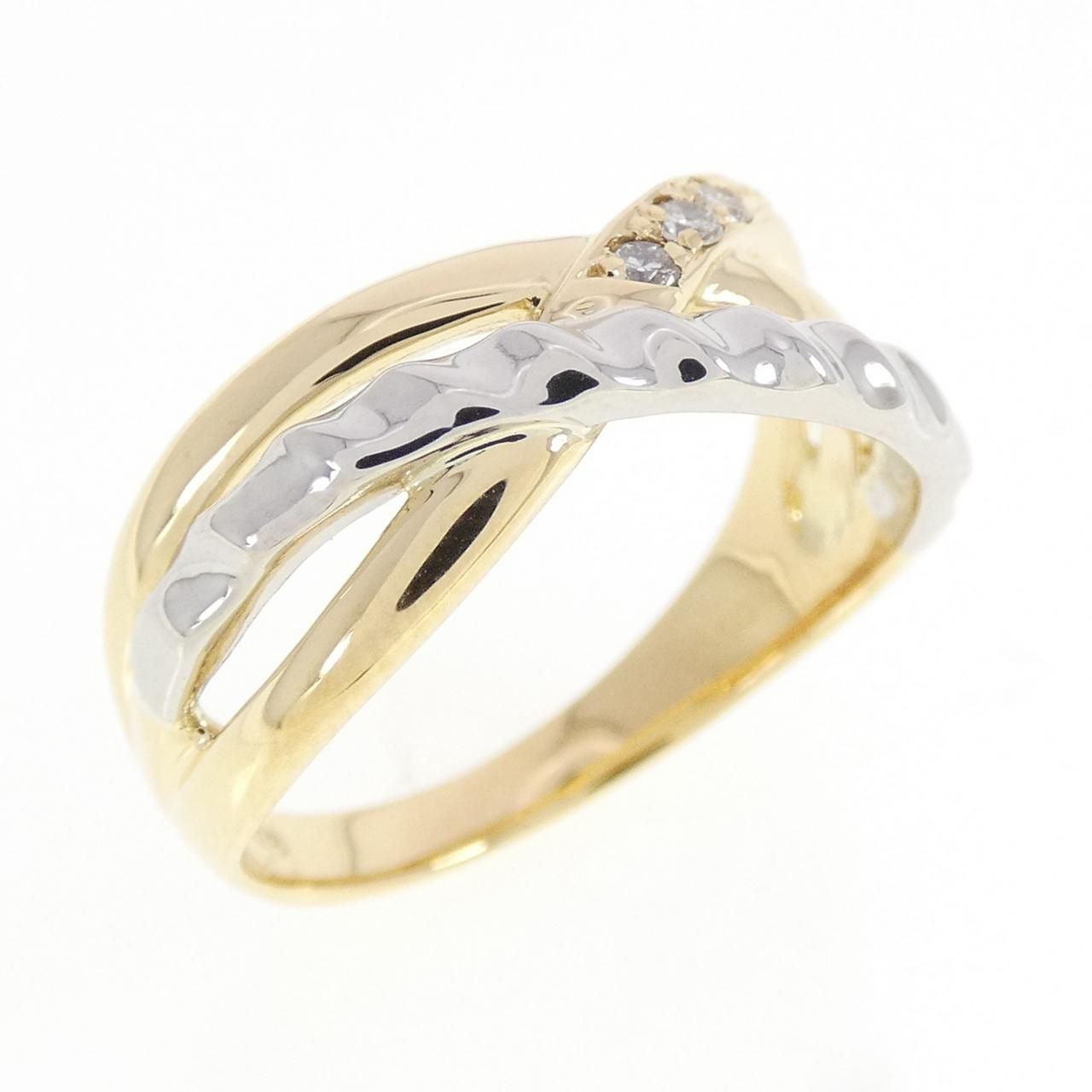 K18YG/PT900 ダイヤモンド リング 0.05CT