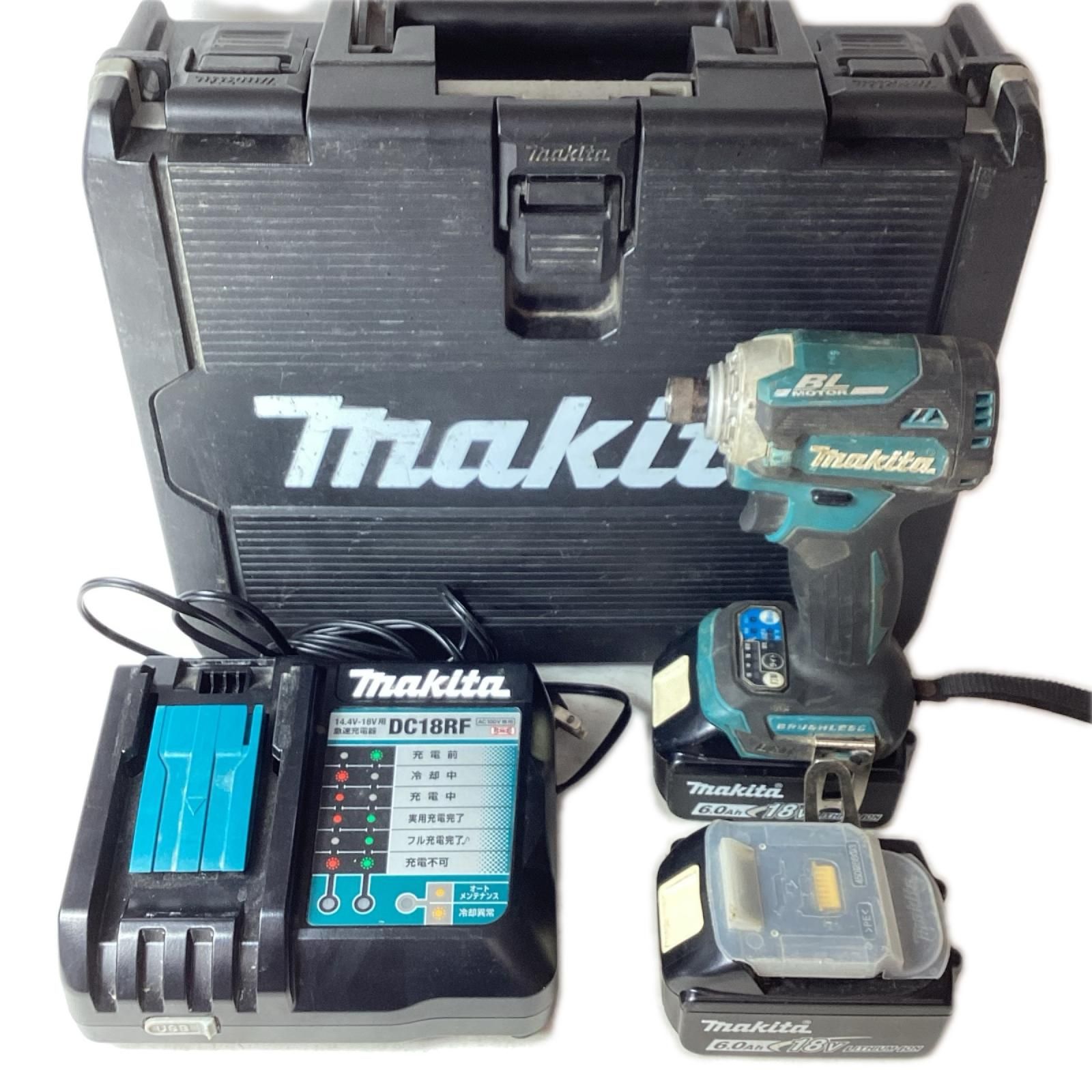 MAKITA マキタ インパクトドライバ コードレス式 18v TD171D ブルー 充電器・充電池2個・ケース付