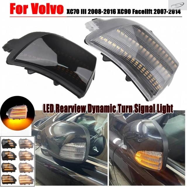 ボルボ XC70 III 2008-2016 XC90 フェイスリフト 2007-2014 ダイナミック ライト インジケーター用 アンバー LED サイドマーカー ブリンカー ウィンカー ラ 6,870円