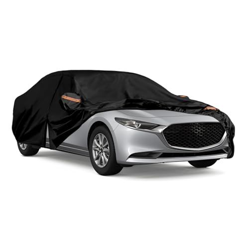 マツダ3 ファストバック/セダン 車カバー ボディカバー カーカバー 車体カバー 専用 2019年?現行 裏起毛 防水性アップ 紫外線対策 熱遮断 防塵 雪/強風/黄砂対策 四季対応 防風ロープ/収納袋付きAR 5af871de