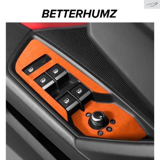 製 Audi A3 8Y S3 2021-2025用 カンターラ製 ウィンドウスイッチリフターパネルトリムフレームステッカー 車内アクセサリー 6,546円
