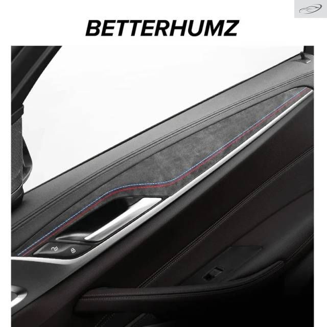 BMW G30 G38シリーズ5 2018用 - カンターラ製ドアウィンドウトリムストリップステッカー 車内チューニングアクセサリー