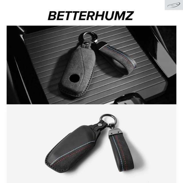 BMW X1 U11 U13 G01 G08 X5 G05 X7 G07 5シリーズ G30 G38用 カンターラ製カーキーケース キーチェーン トリムアクセサリー