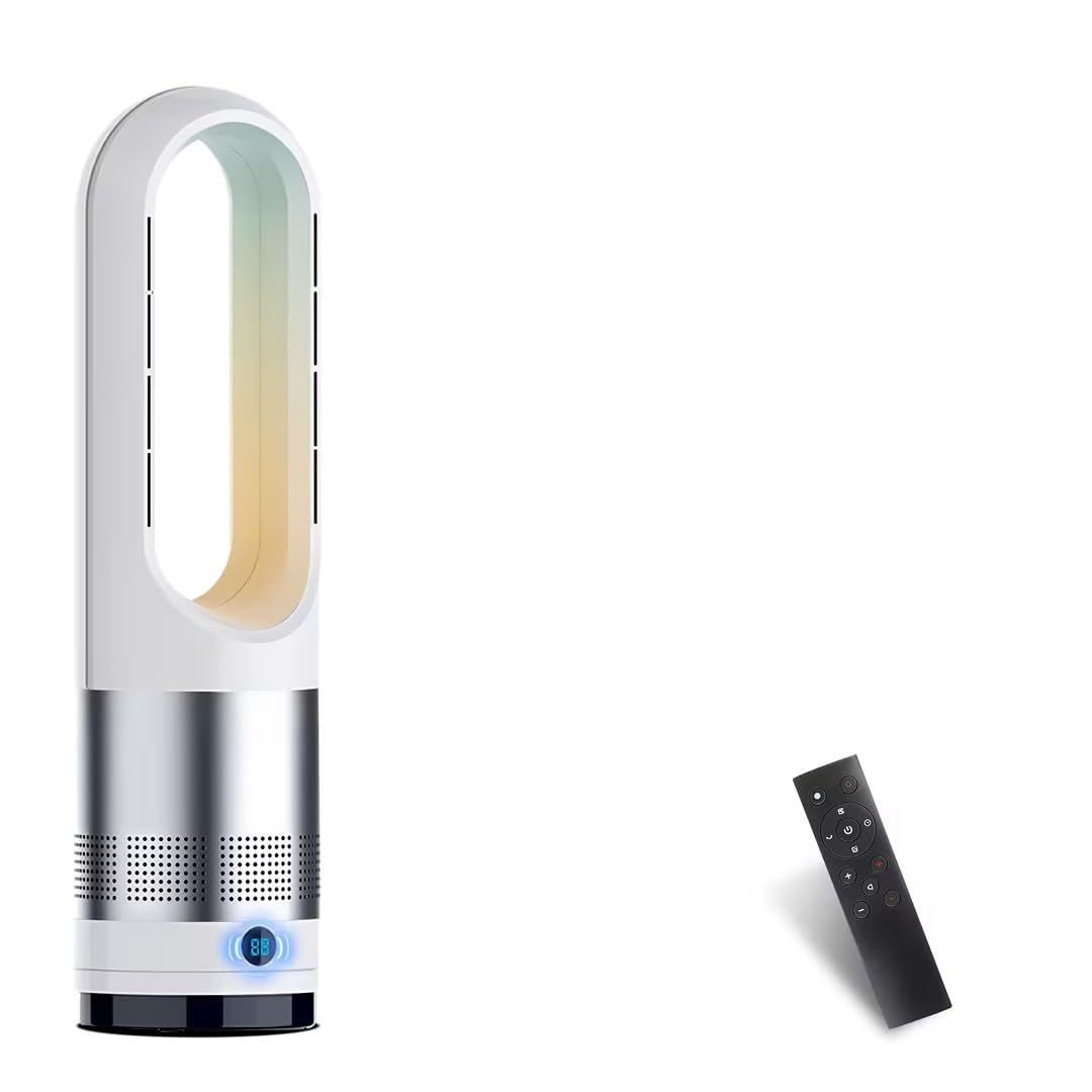 [Goswave] セラミックヒーター 【冬新定番・羽根なし・?暖兼用】電気ストーブ 電気ファンヒーター 暖房器具 省エネ 電気ストーブ 送風40W/温風1100W 暖房 2秒速暖 ８段階送風＆3段階温風切替 9Hタイマー機能 10Mリモコン 4e2ea19b