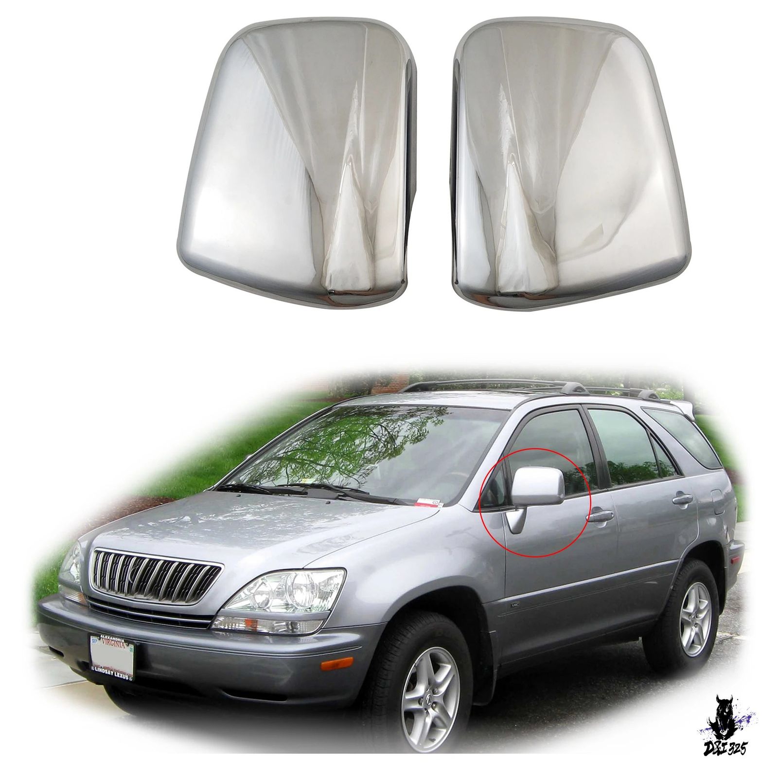 Lexus RX300/XU110 用 クロームミラーカバー ABS製 7,654円