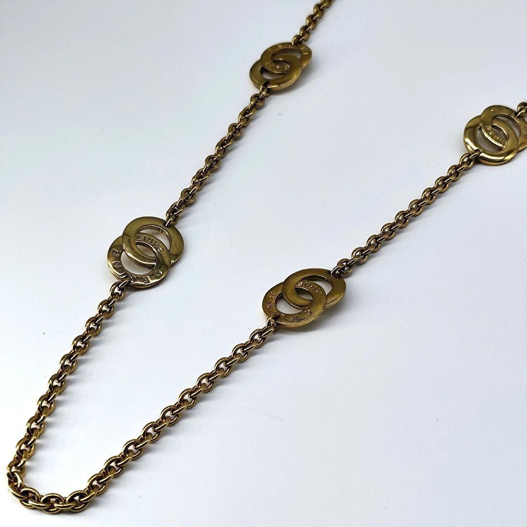 28992✨セリーヌ ヴィンテージ サークルロゴ ネックレス 金 刻印 レア