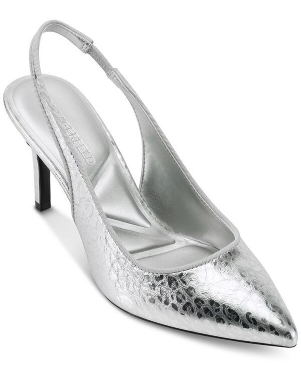 カール ラガーフェルド レディース シューズ パンプス KARL LAGERFELD PARIS Womens Rosalyn Slingback Pumps Silver シルバー