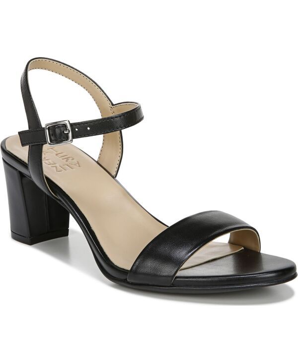 ナチュライザー レディース シューズ パンプス サンダル ヒール Naturalizer Womens Bristol Block Heel Dressandals Black Smooth Faux