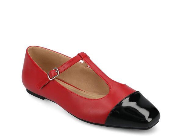 ジャーニー レディース シューズ パンプス Journee Theah Mary Jane Flat Red レッド