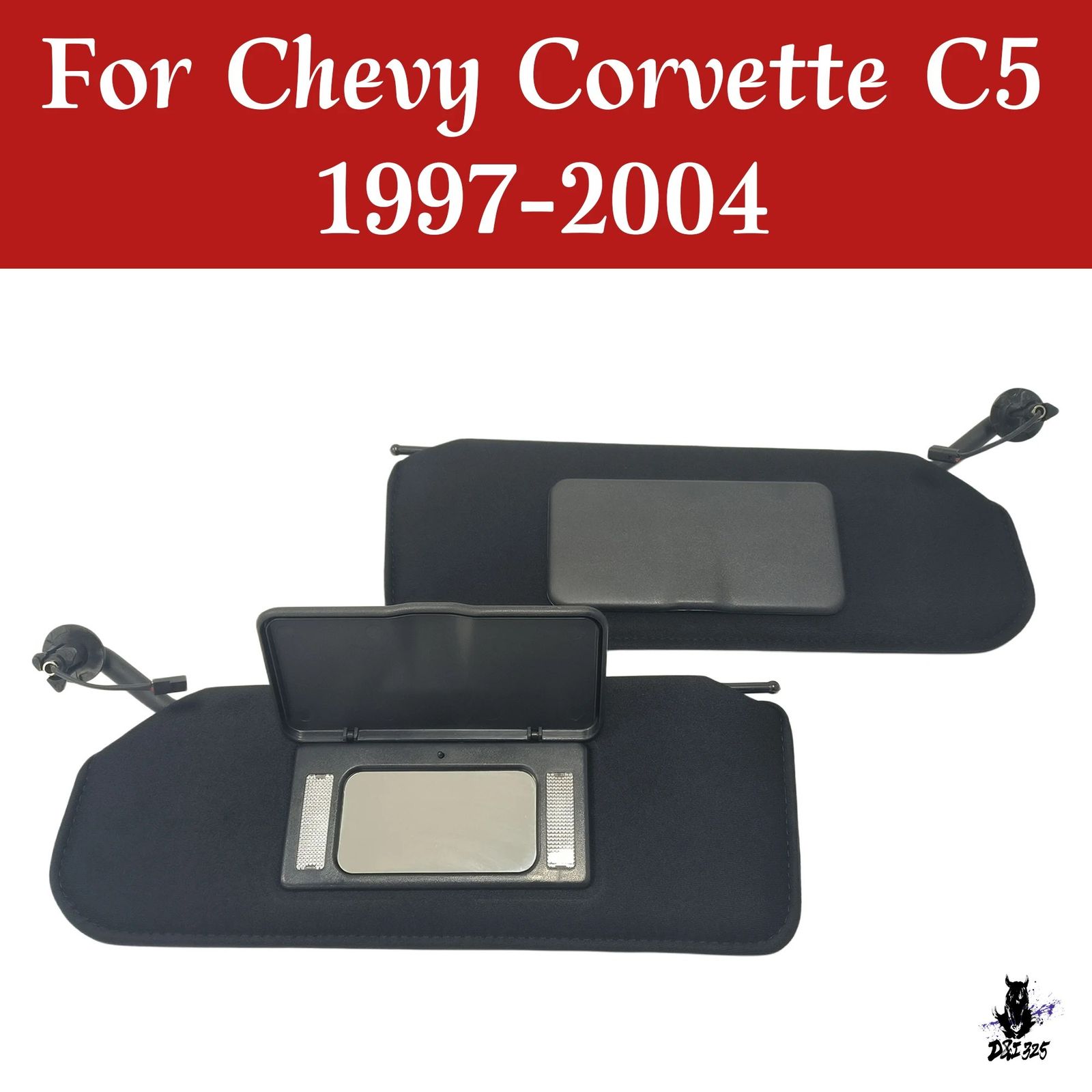シボレー コルベット C5 1997-2004 フロントサンバイザーパネル 運転席・助手席用