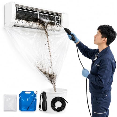 ☆新品☆【当日出荷・清掃費を節約】エアコン洗浄セット 高圧洗浄ガン 水漏れ防止カバー付き 自宅で簡単クリーニング 工事不要 2モード切替