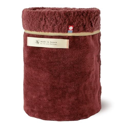 ブルーム 今治産 ひざ掛け ブランケット アヴニール 約98×70cm ひざかけブランケット 日本製 綿100% (ワインレッド)