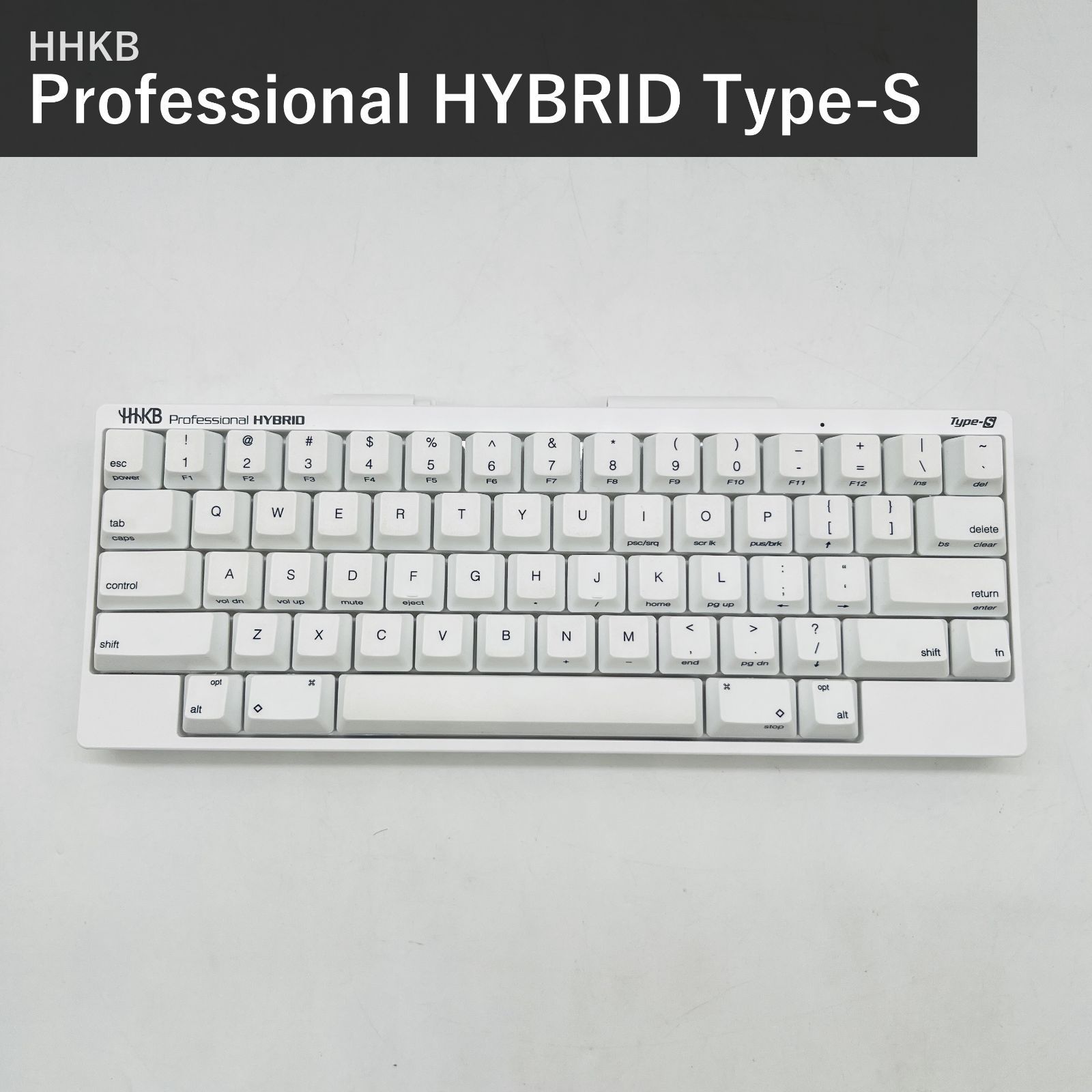 HHKB エイチエイチケービー Professional HYBRID Type-S PD-KB800YSC 雪 英語配列 静電容量無接点方式 Bluetooth USB Type-C 対応 PFU 日本製 国内正規品 白 コンパクトキーボード