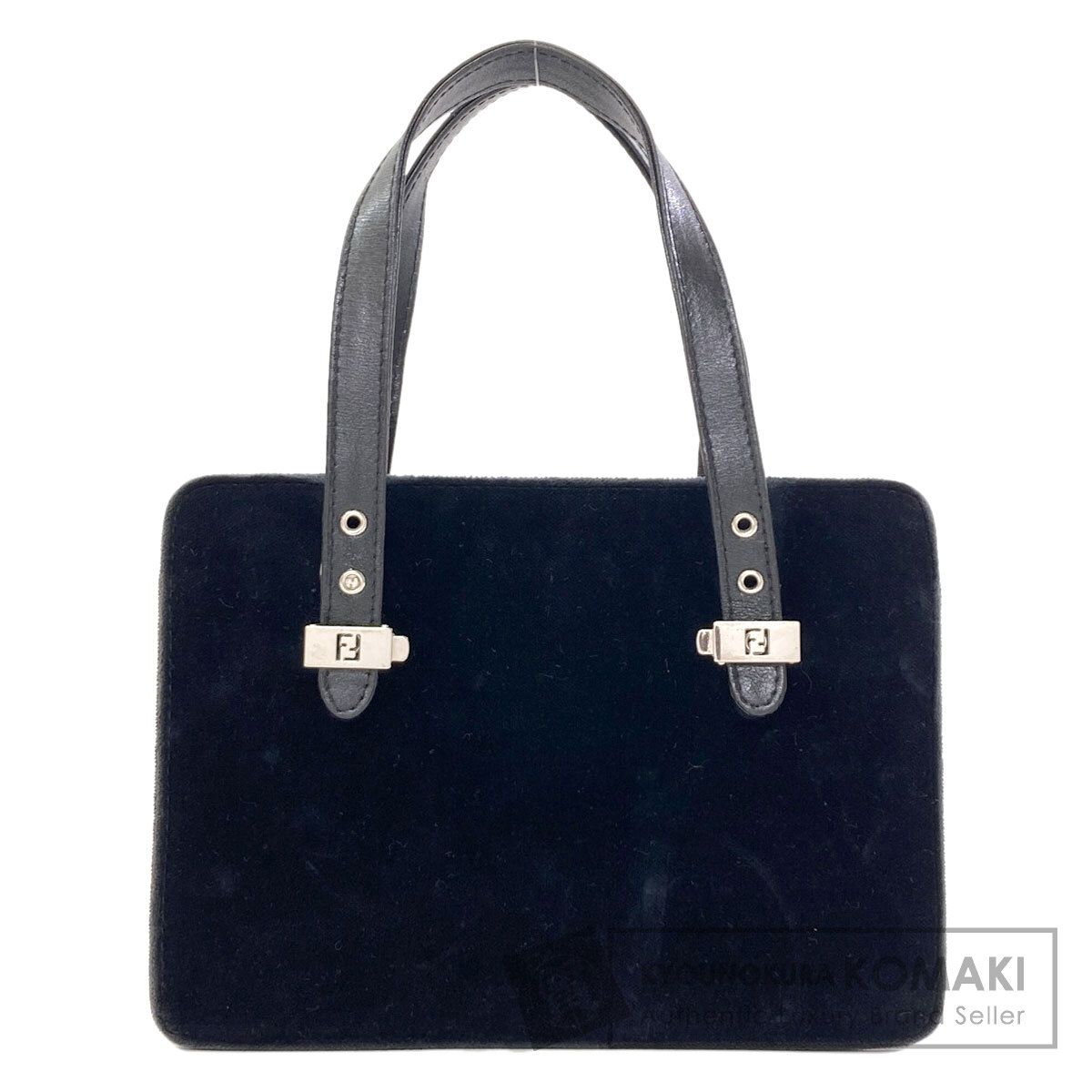 FENDI フェンディ ロゴ ハンドバッグ スウェード レディース [中古]