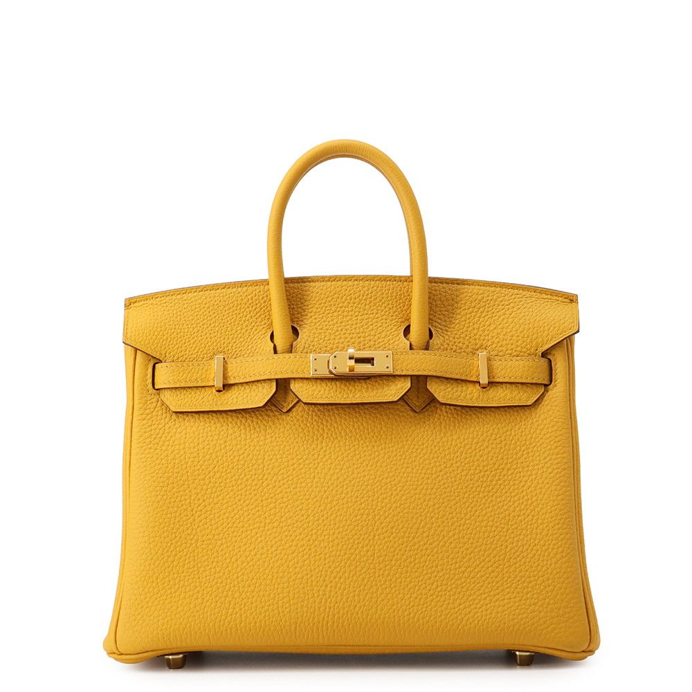 エルメス バーキン25 ジョーヌアンブル/ゴールド金具 トゴ D刻印 HERMES Birkin ハンドバッグ 1,151,955円