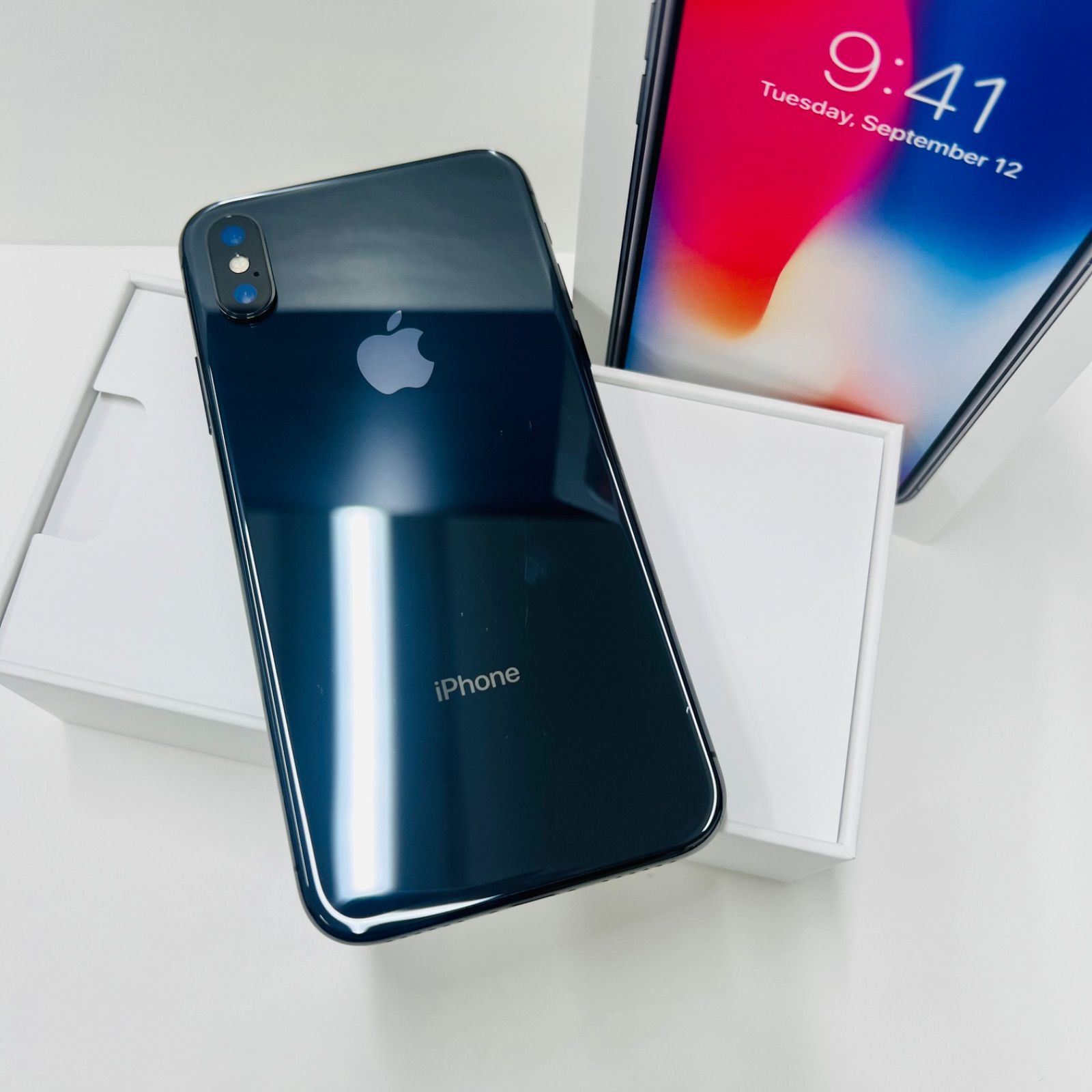 電池100％ iPhone X 256GB 国内版SIMフリー92264 11,410円