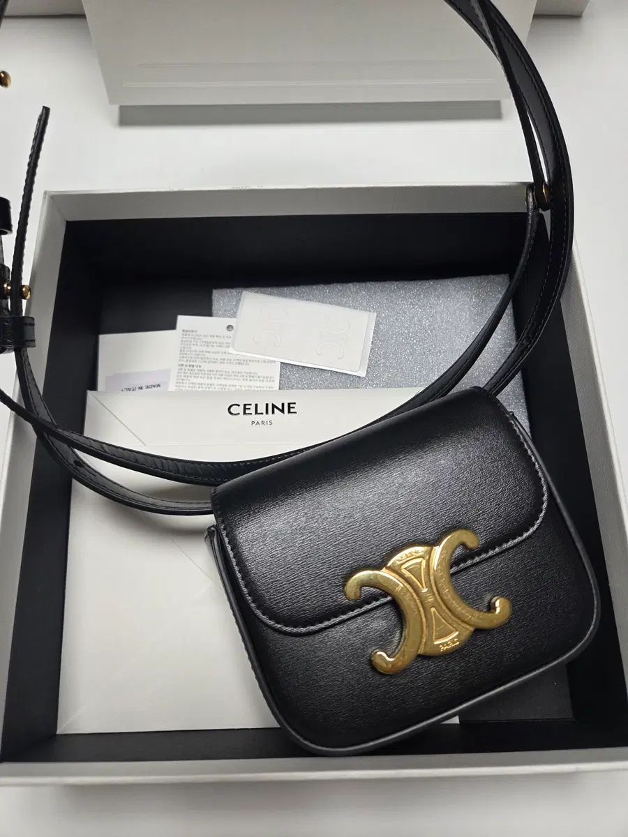 Celine セリーヌ ミニ クロード シャイニー カーフスキン ブラック 出品