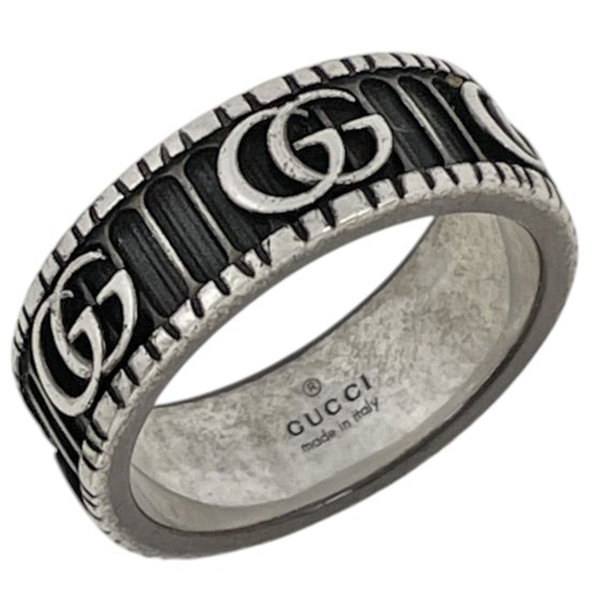 グッチ GUCCI リング ダブルG ワイドリング 指輪 19.5号 シルバー925 シルバー レディース 【中古】 18,060円