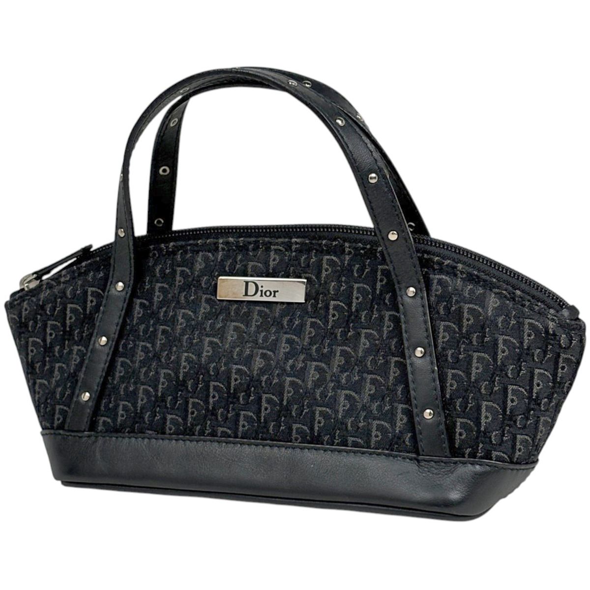 クリスチャンディオール Christian Dior ハンドバッグ トロッター柄 ストリートシック キャンバス ブラック レディース 【中古】 46,680円