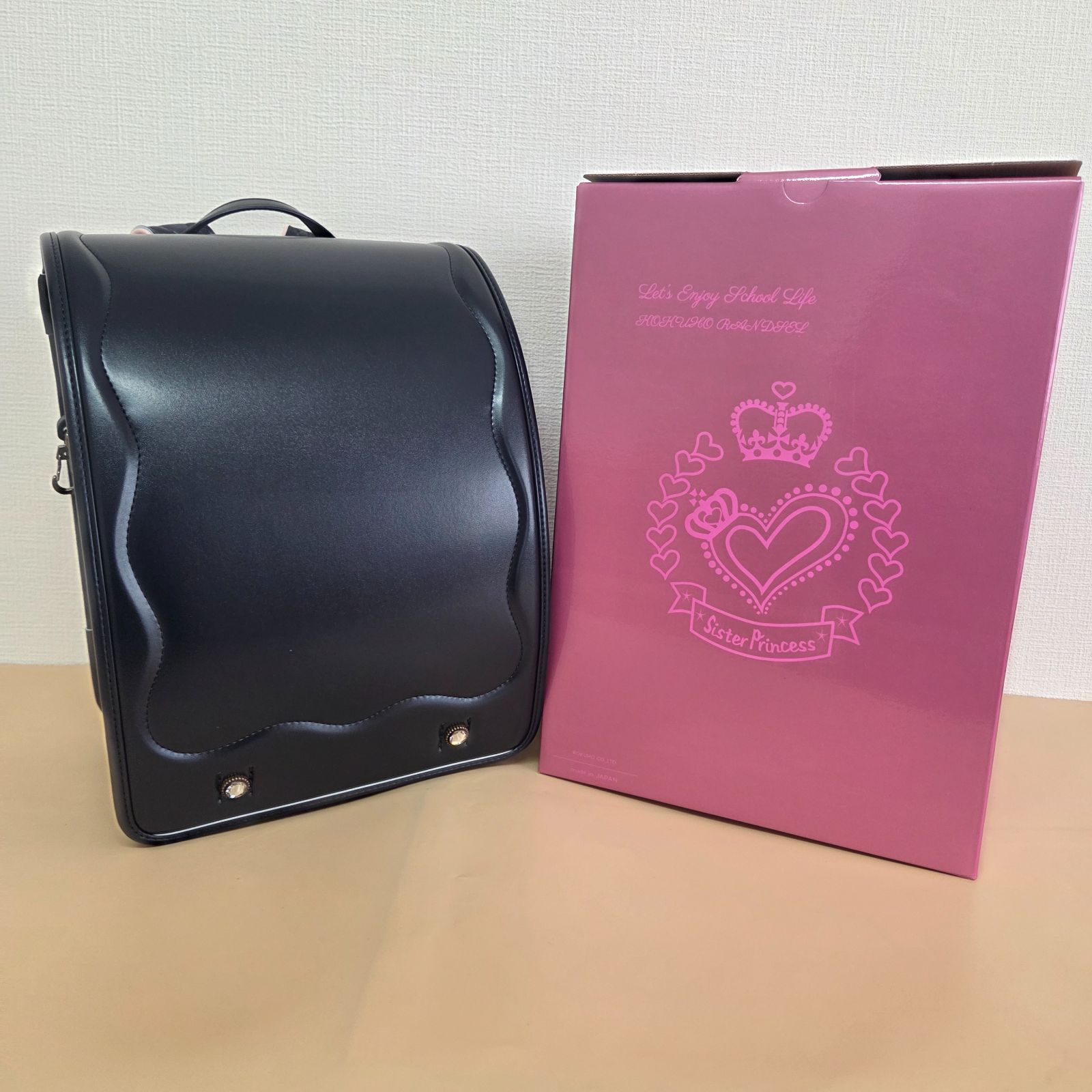 0729-58 【新品】コクホー ランドセル シスタープリンセス HC9965 ブラック ピンク 黒 女の子 姫系 日本製 箱付 22,800円