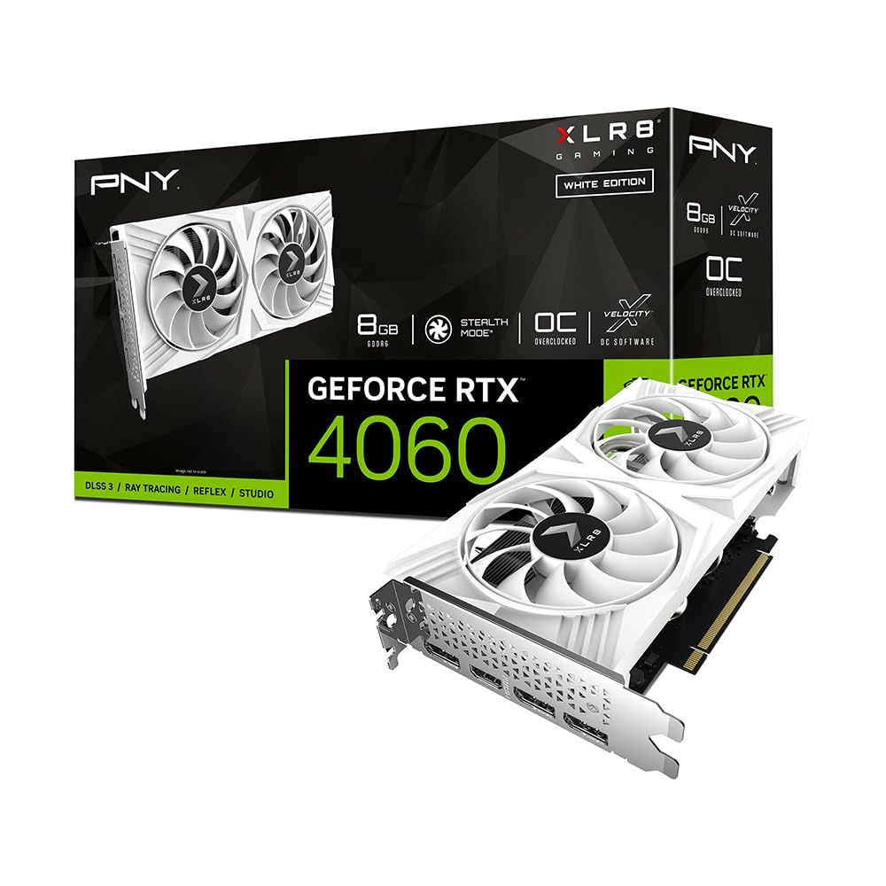 PNY GeForce RTX 4060 8GB XLR8 Gaming VETRO OC DUAL FAN WHITE EDITION 2ファン ホワイトカラー グラフィックスボード VCG40608DFWXPB1-O VD8693 39,169円