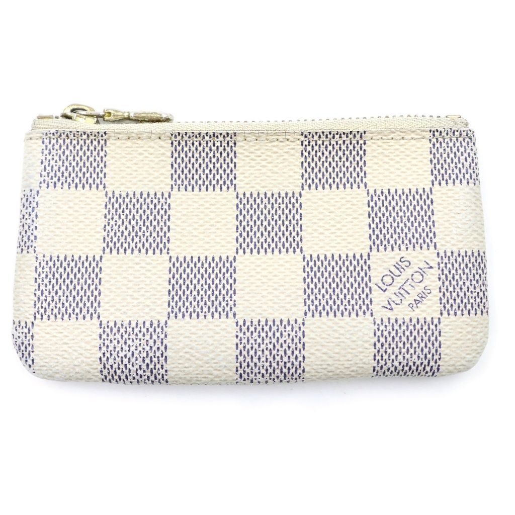 LOUIS VUITTON (ルイヴィトン) ポシェット クレ ダミエ アズールキャンバス コインケース 小銭入れ ホワイト CT3184 N62659